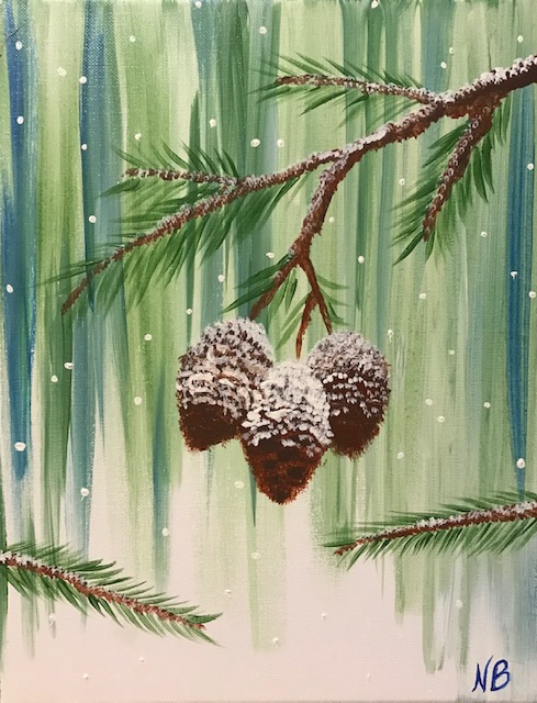Snowy Pine Cones